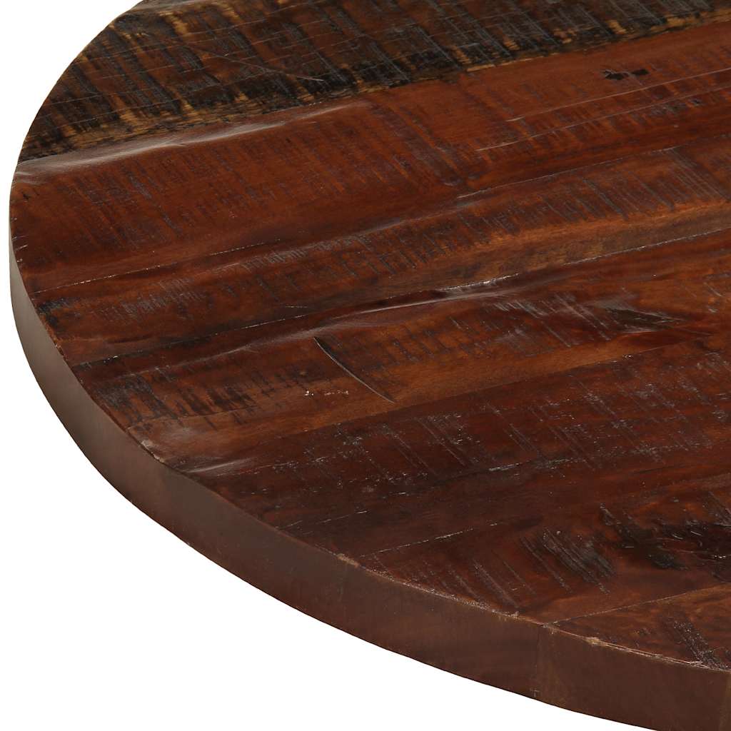 Tischplatte Ø 80x2,5 cm Rund Altholz Massiv