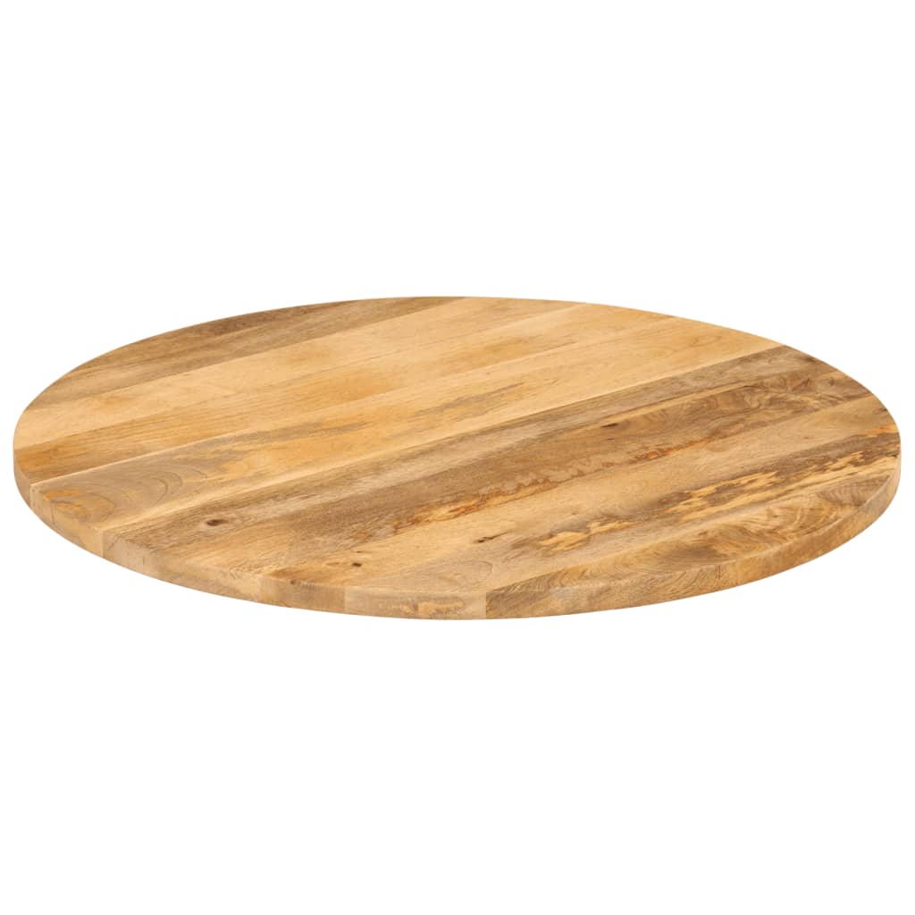 Tischplatte Ø 90x3,8 cm Rund Massivholz Mango