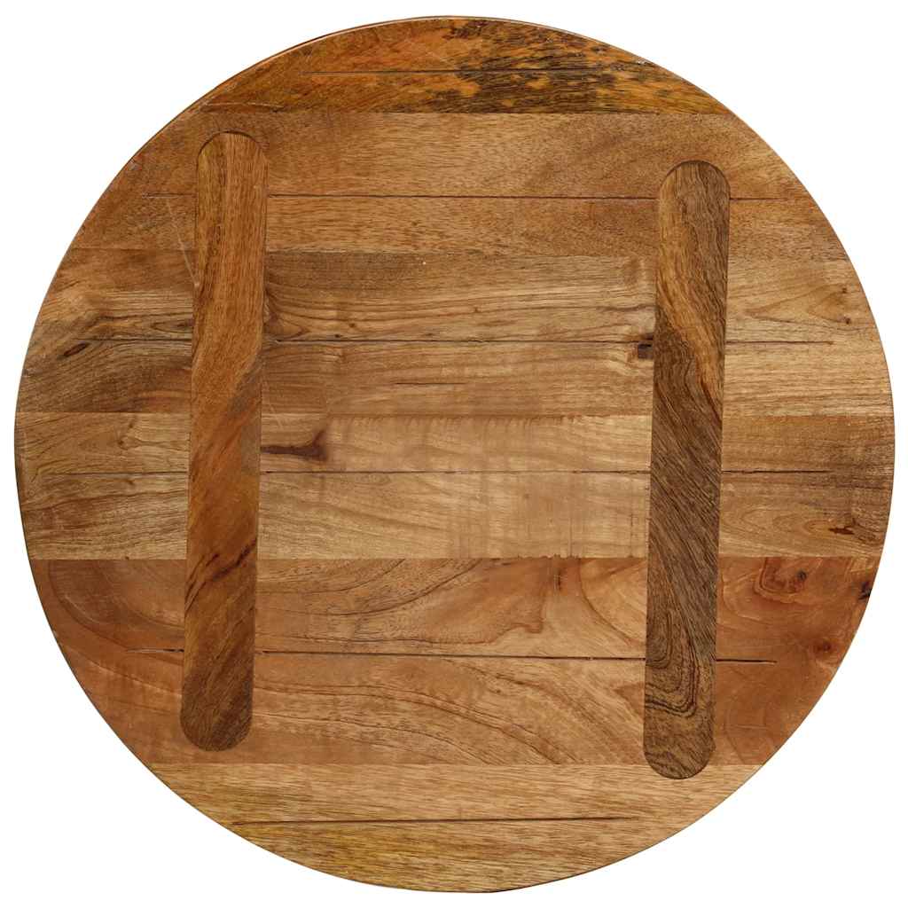 Tischplatte Ø 40x2,5 cm Rund Massivholz Mango
