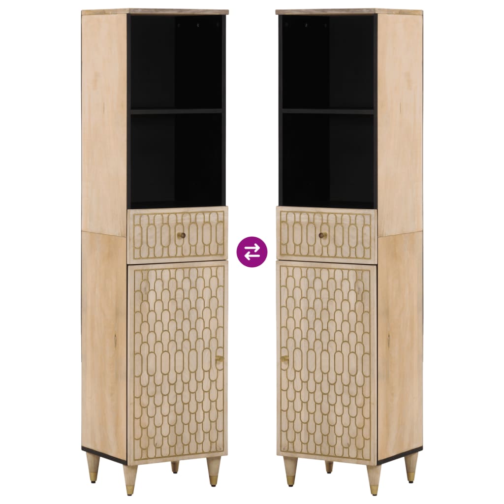 Bathroom Cabinet 38x33x160 cm Solid Mango Wood