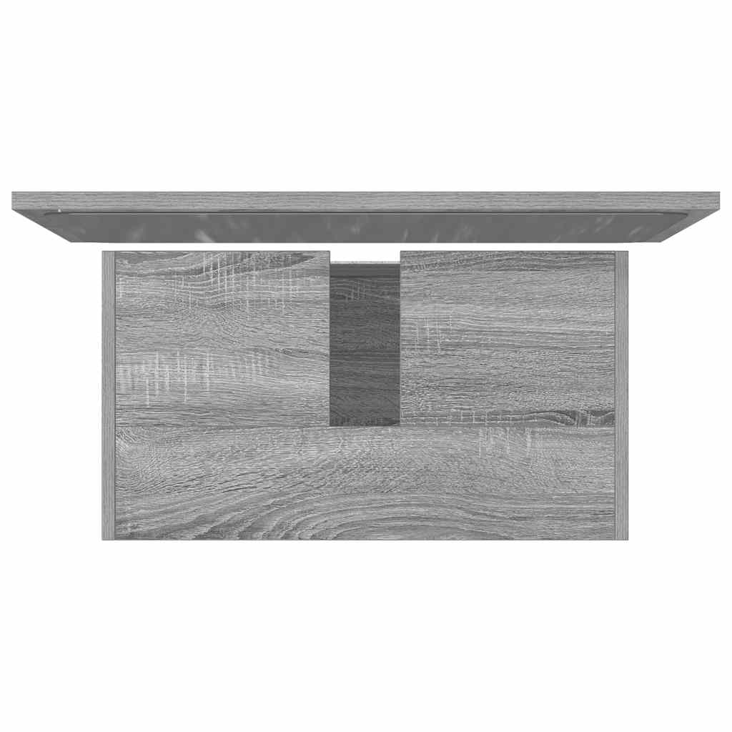2-piece bathroom furniture set gray Sonoma wood material