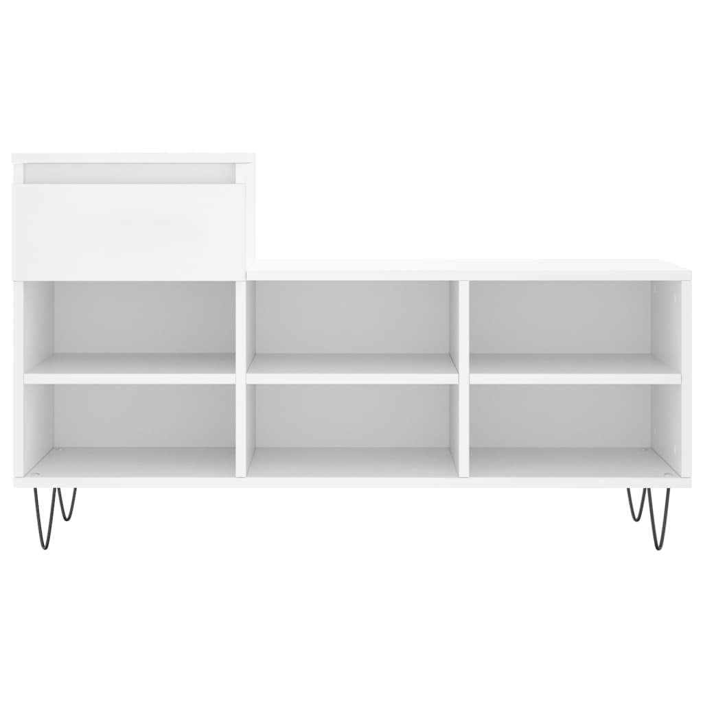 Shoe Rack White 102x36x60 cm Wood Material