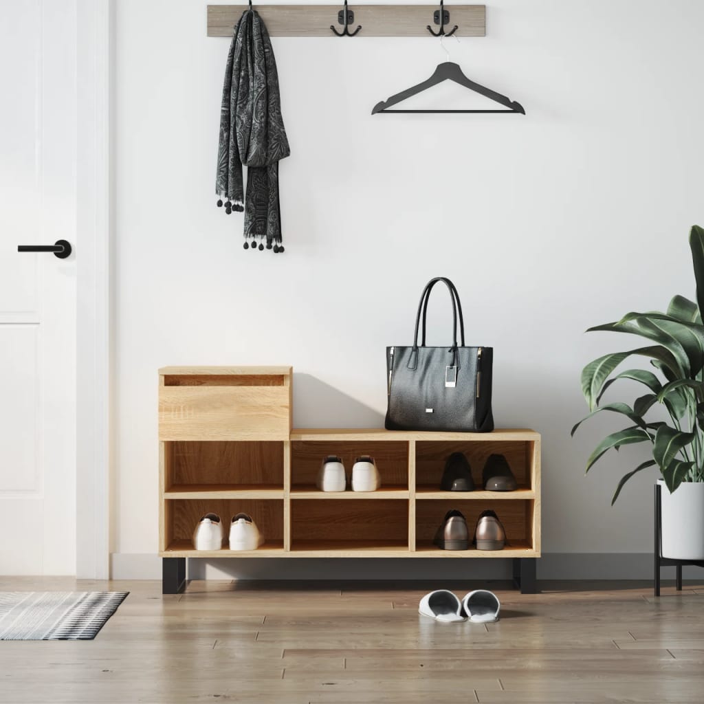Shoe rack Sonoma oak 102x36x60 cm wood material