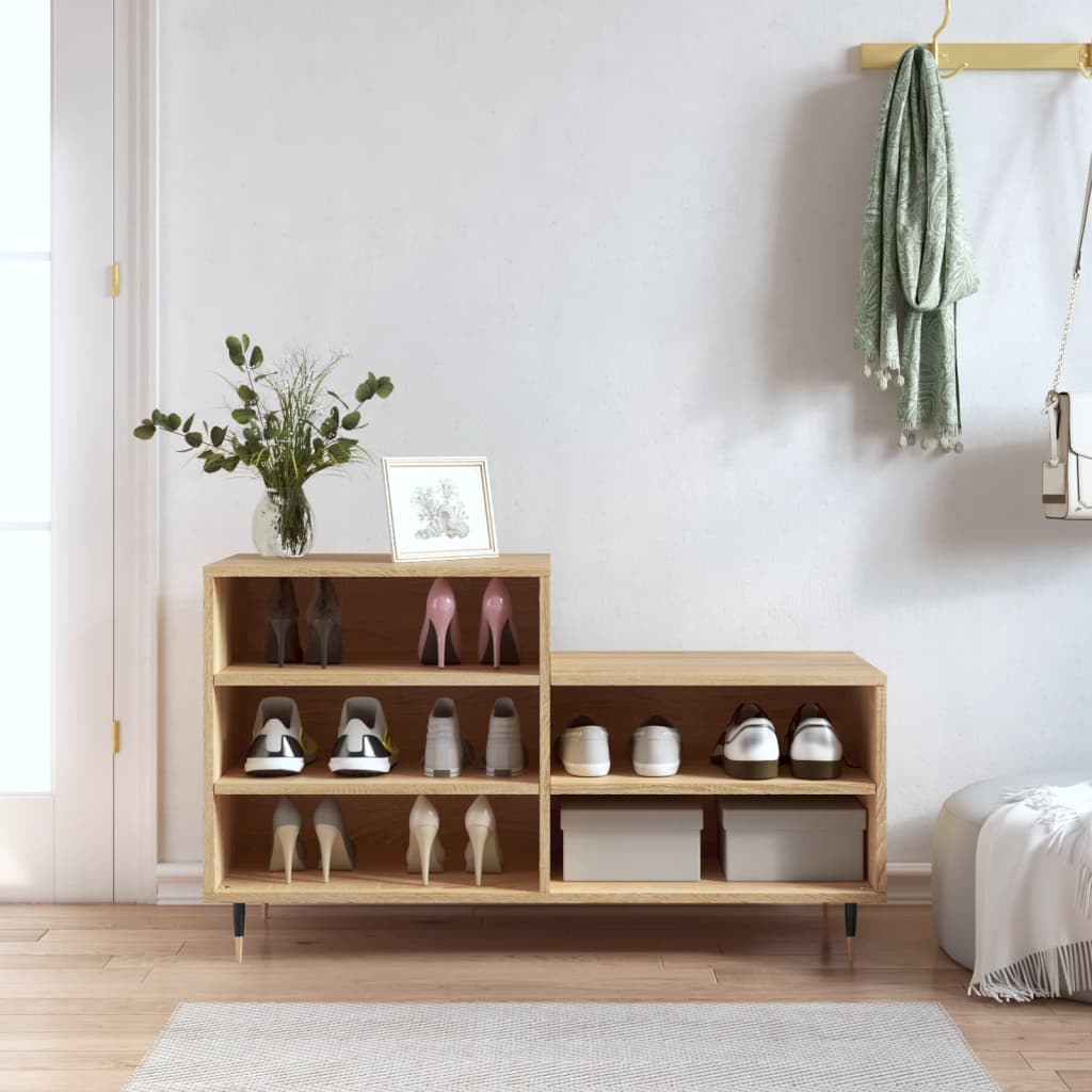 Shoe rack Sonoma oak 102x36x60 cm wood material