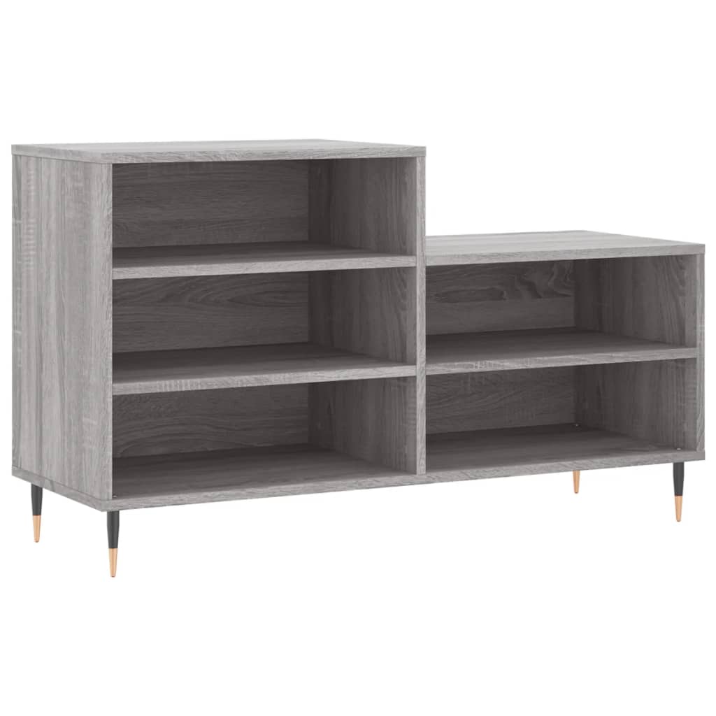 Shoe Rack Gray Sonoma 102x36x60 cm Wood Material