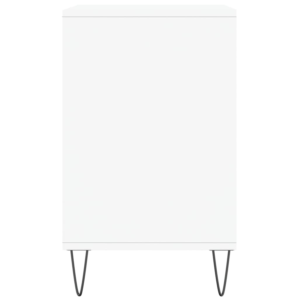 Shoe rack high gloss white 102x36x60 cm wood material