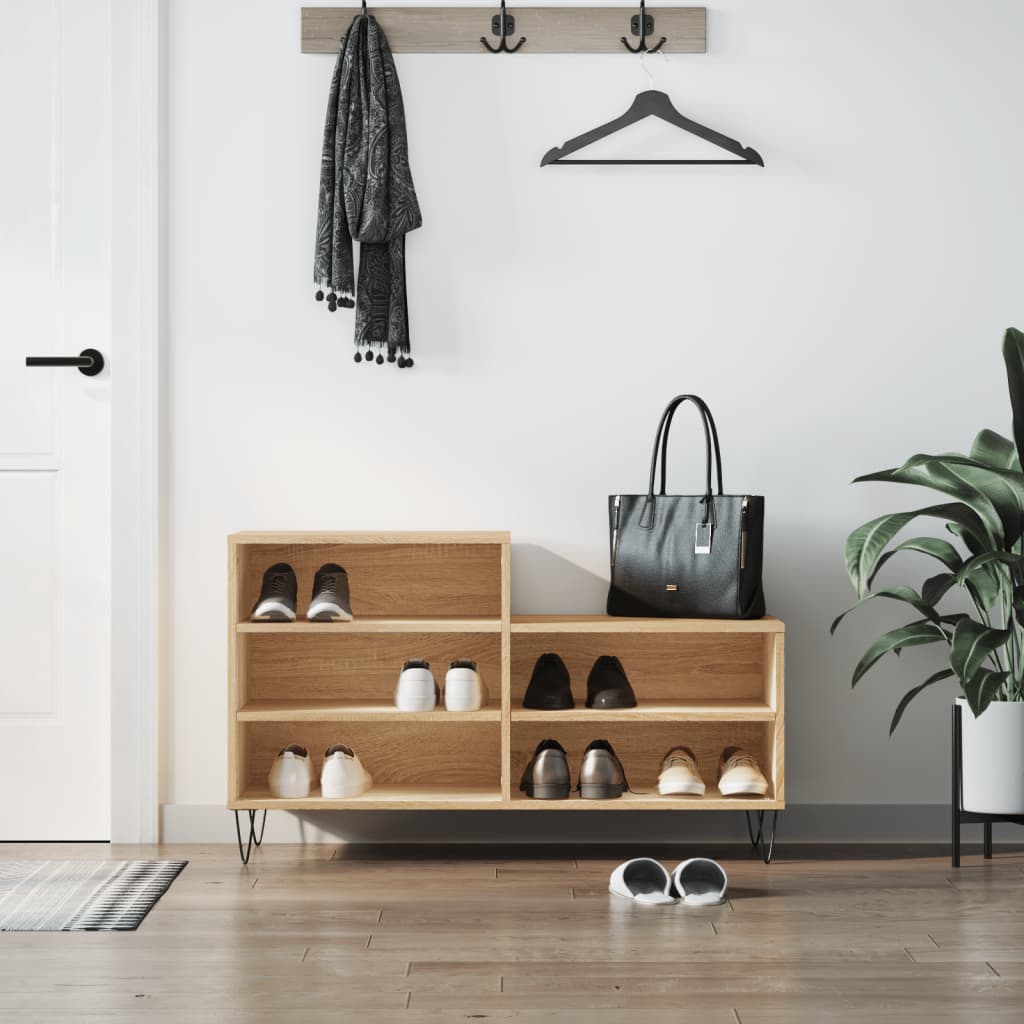 Shoe rack Sonoma oak 102x36x60 cm wood material