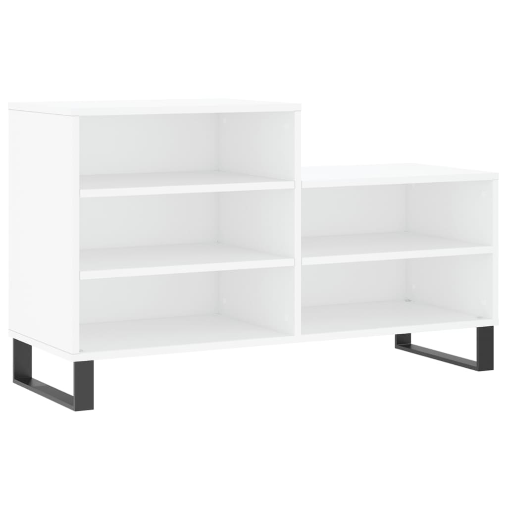 Shoe Rack White 102x36x60 cm Wood Material