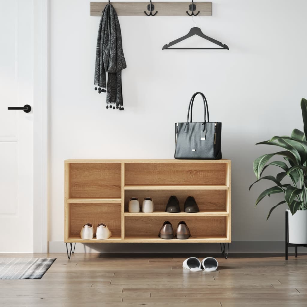 Shoe rack Sonoma oak 102x36x60 cm wood material