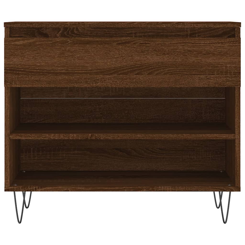 Shoe Rack Brown Oak Look 70x36x60 cm Wood Material