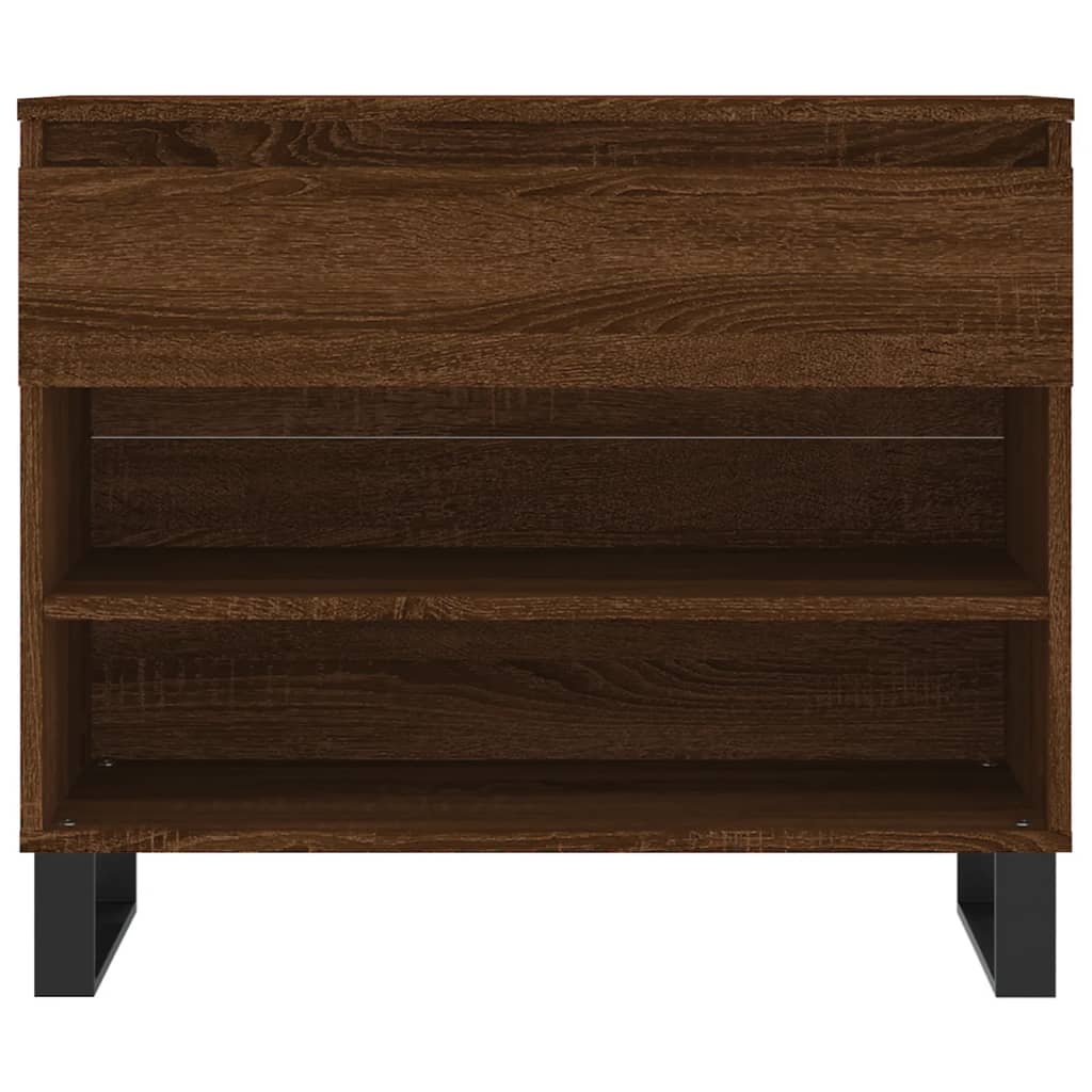 Shoe Rack Brown Oak Look 70x36x60 cm Wood Material