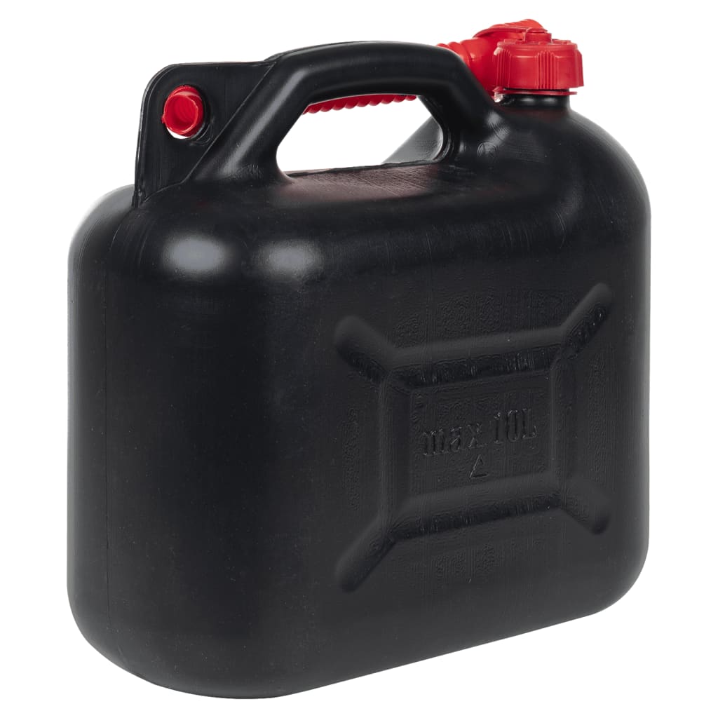 Petrol canister with flexible spout, 3 pieces, black, 10 L