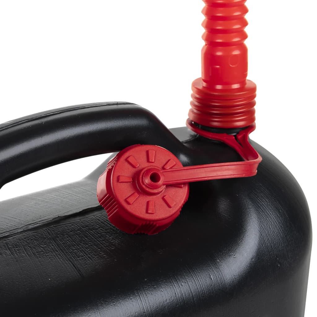 Petrol canister with flexible spout, 3 pieces, black, 10 L