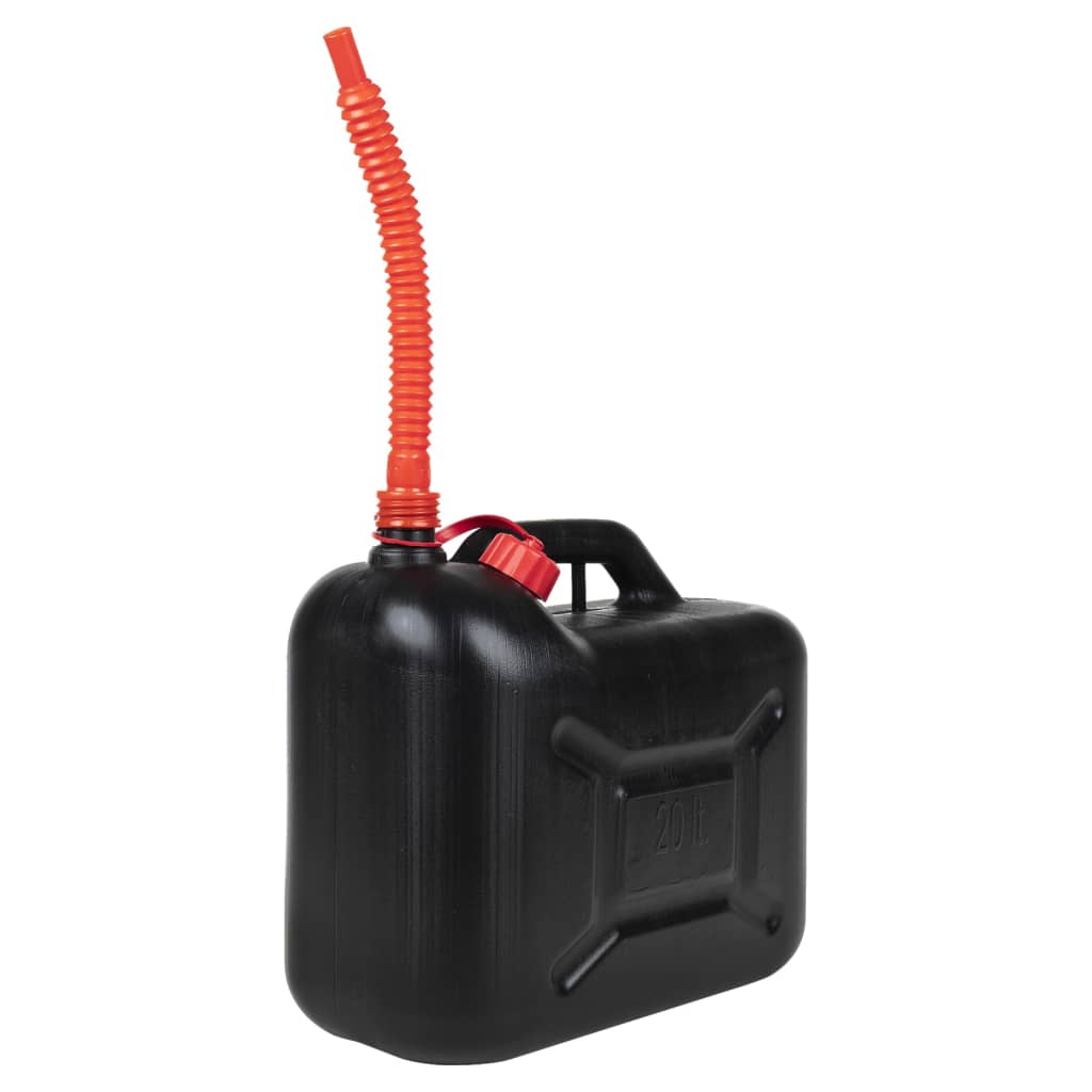Petrol canister with flexible spout, 3 pieces, black, 20 L