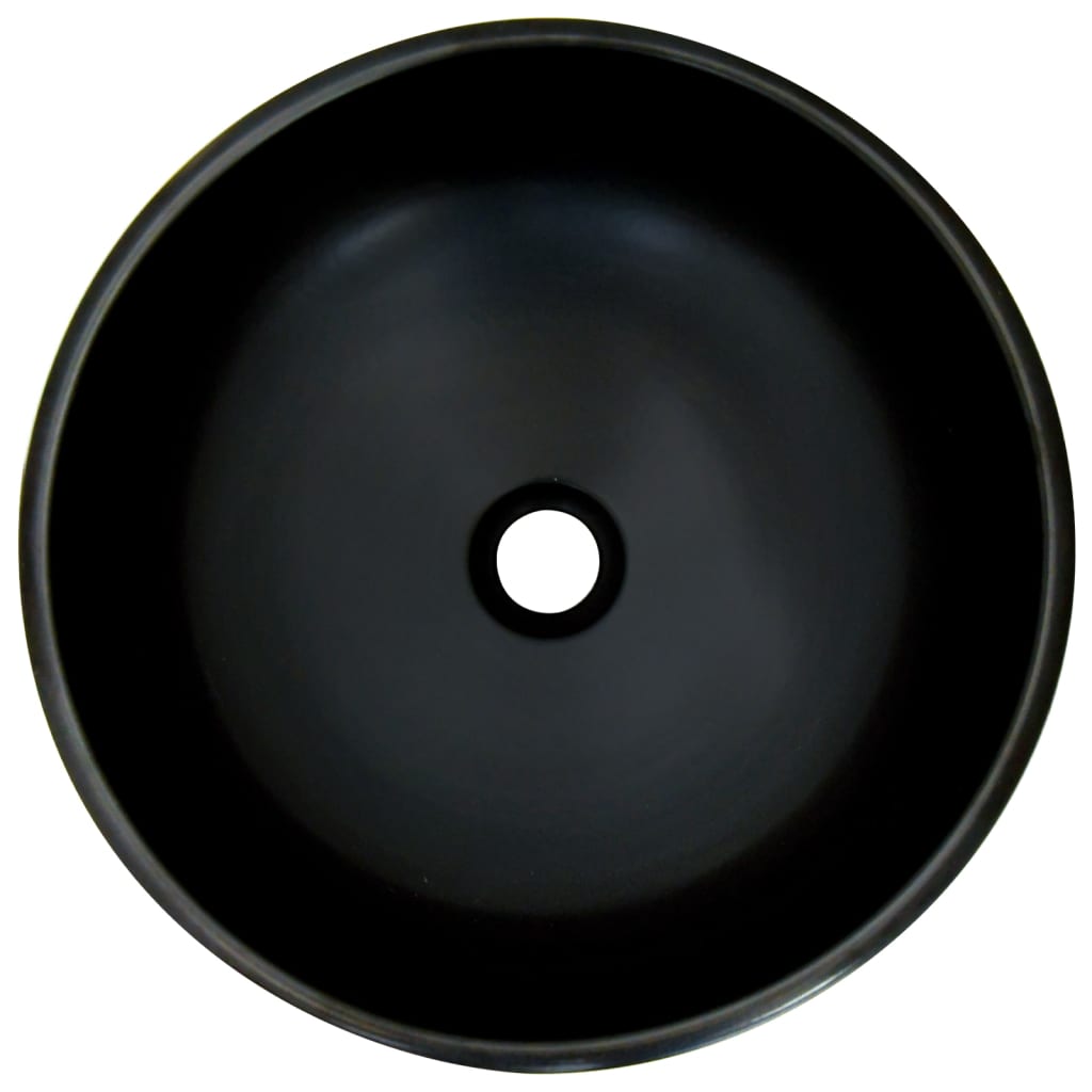 Countertop washbasin multicolored round Ø41x14 cm ceramic