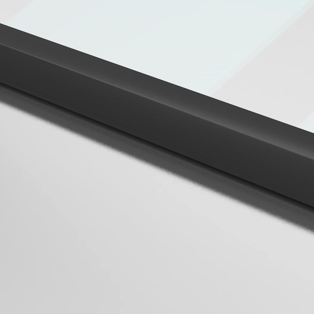 Innentür Schlank Schwarz 102,5x201,5 cm Hartglas & Aluminium