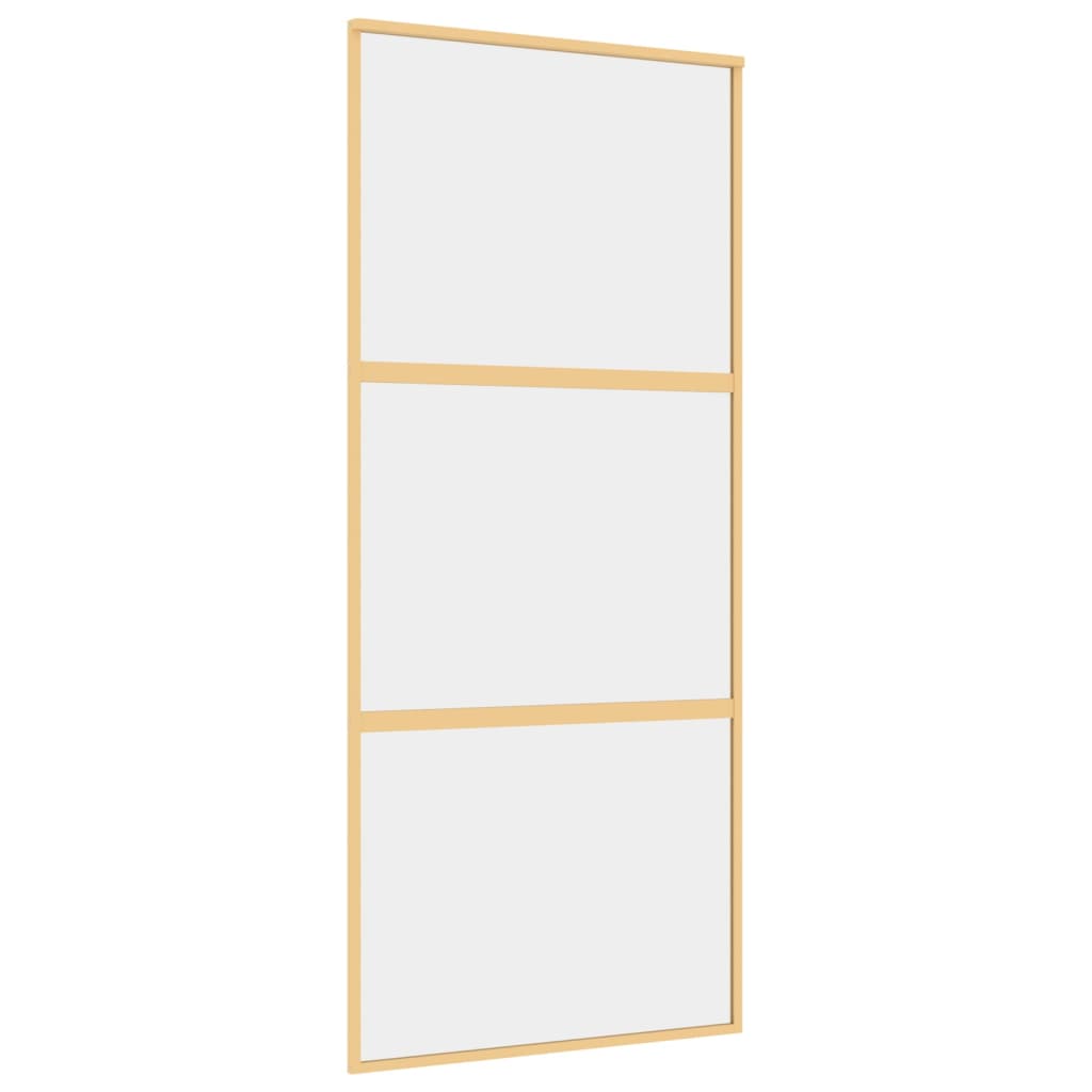 Schiebetür Golden 90x205 cm ESG-Klarglas und Aluminium