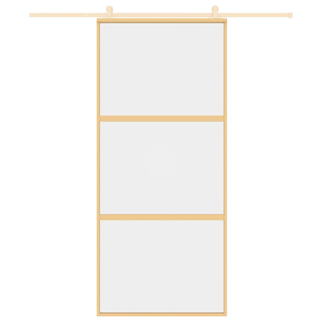 Schiebetür Golden 90x205 cm ESG-Klarglas und Aluminium