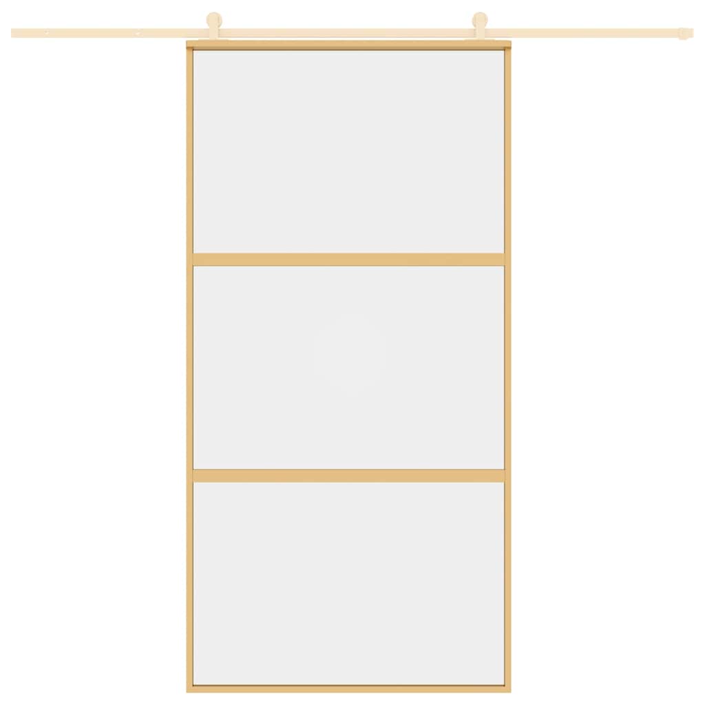 Schiebetür Golden 102,5x205 cm ESG-Klarglas und Aluminium