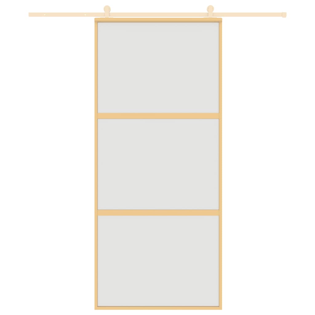 Schiebetür Golden 90x205 cm Matt ESG-Glas und Aluminium