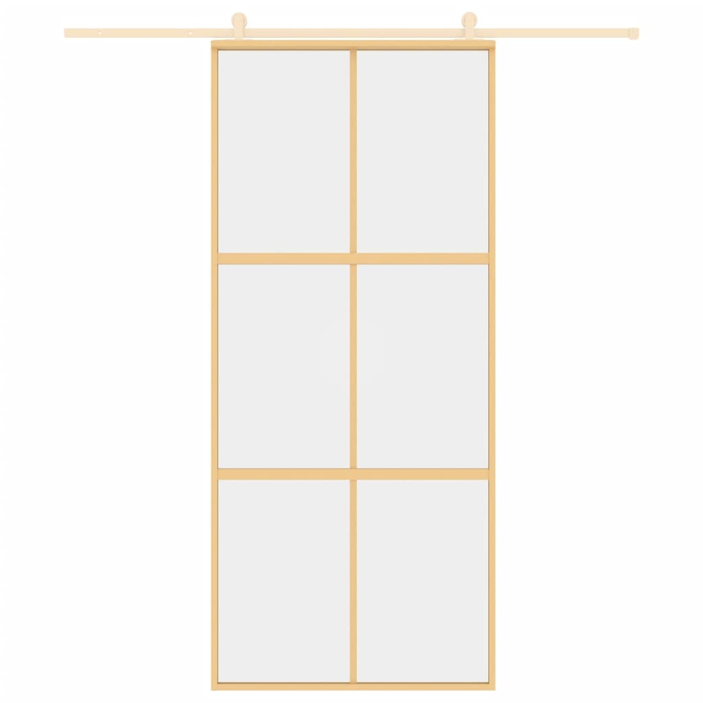 Schiebetür Golden 90x205 cm ESG-Klarglas und Aluminium