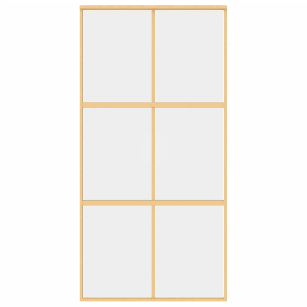 Schiebetür Golden 102,5x205 cm ESG-Klarglas und Aluminium