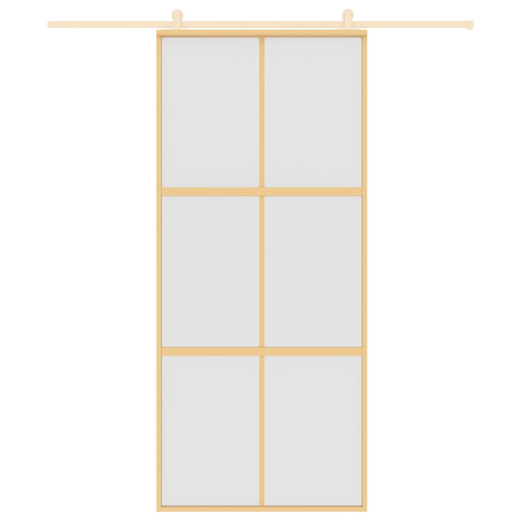 Schiebetür Golden 90x205 cm Matt ESG-Glas und Aluminium