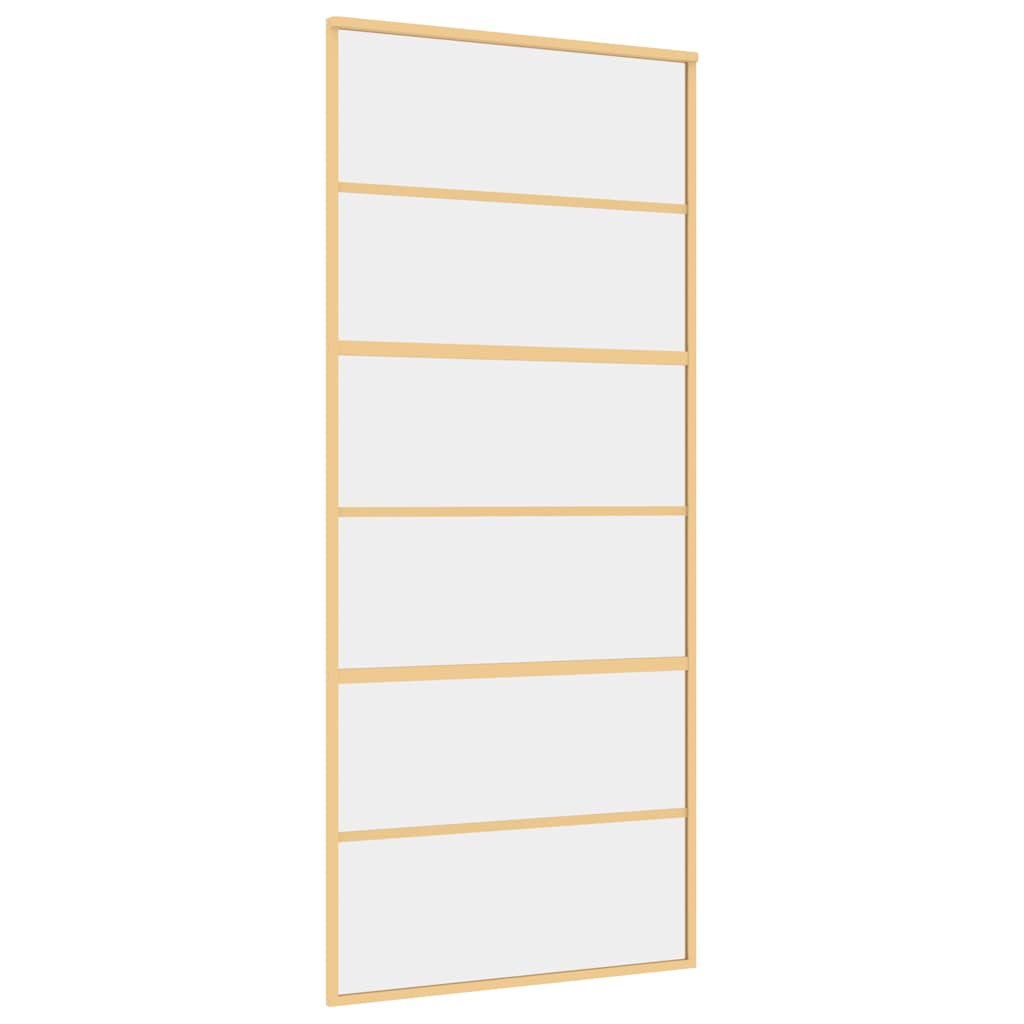 Schiebetür Golden 90x205 cm ESG-Klarglas und Aluminium
