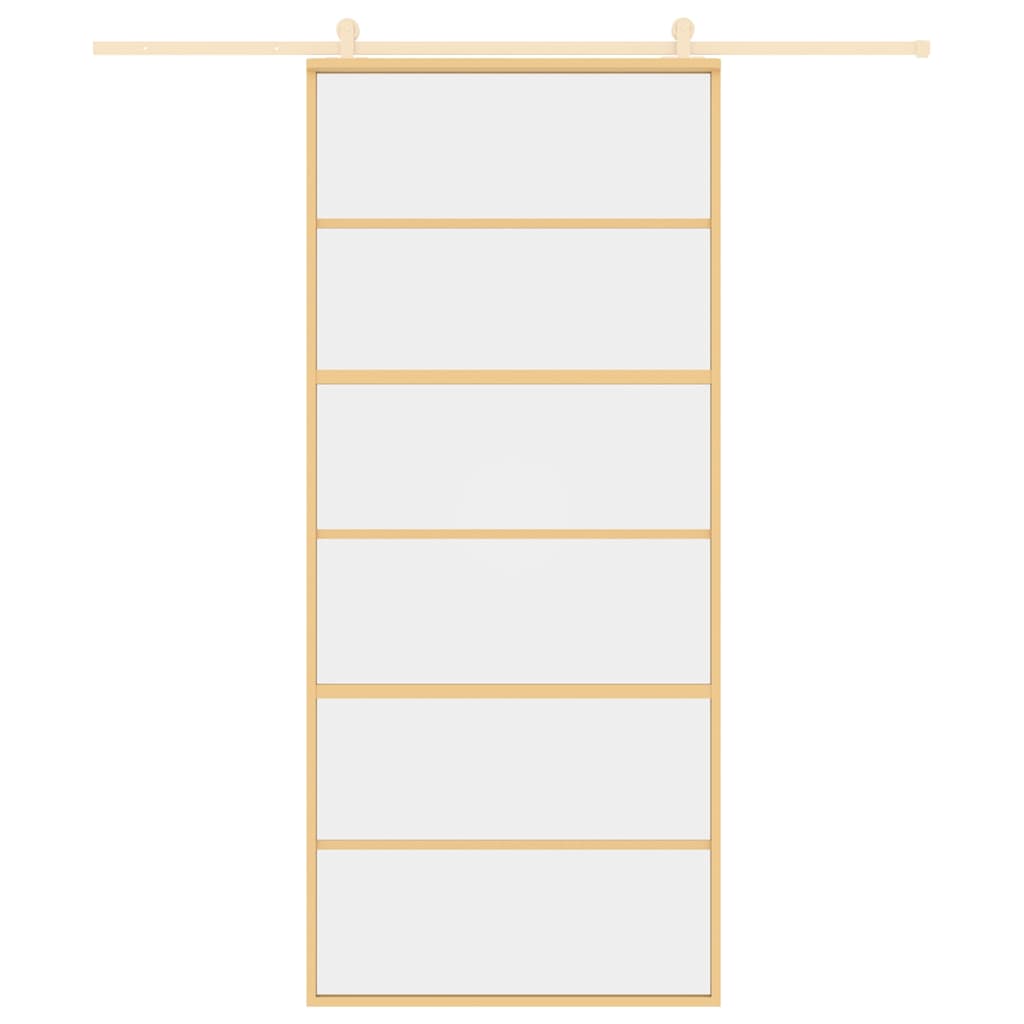 Schiebetür Golden 90x205 cm ESG-Klarglas und Aluminium