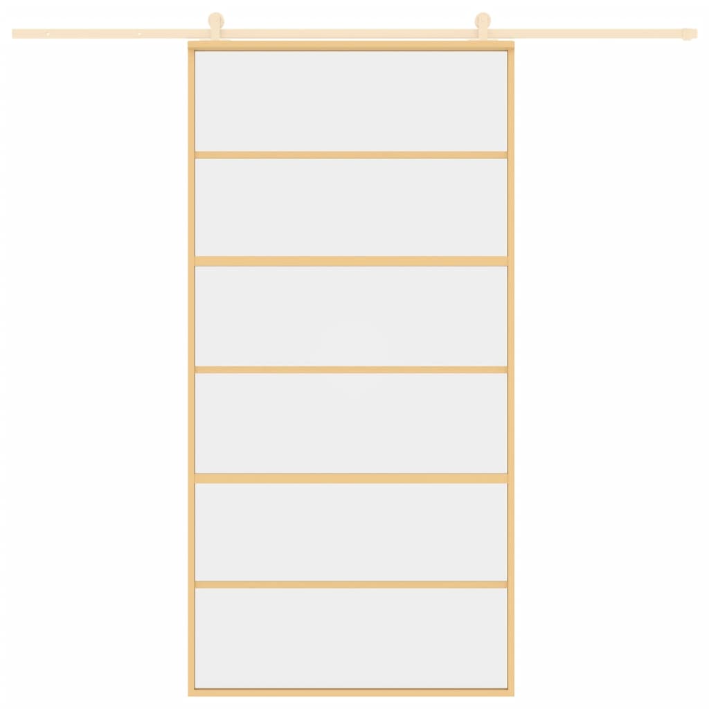 Schiebetür Golden 102,5x205 cm ESG-Klarglas und Aluminium