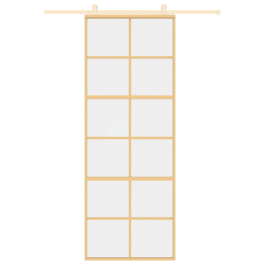 Schiebetür Golden 76x205 cm ESG-Klarglas und Aluminium