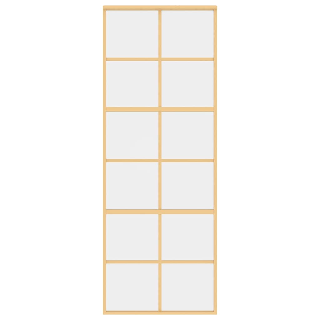 Schiebetür Golden 76x205 cm ESG-Klarglas und Aluminium