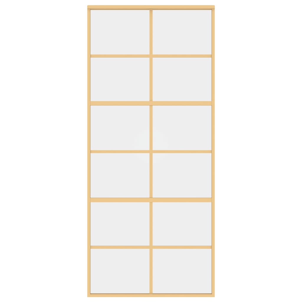 Schiebetür Golden 90x205 cm ESG-Klarglas und Aluminium