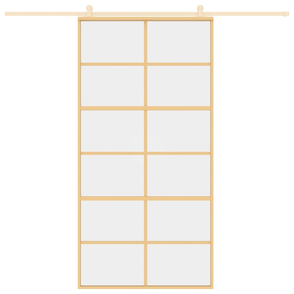 Schiebetür Golden 102,5x205 cm ESG-Klarglas und Aluminium