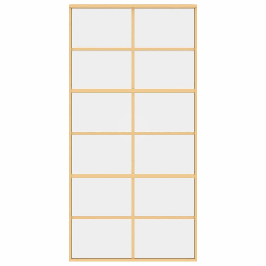 Schiebetür Golden 102,5x205 cm ESG-Klarglas und Aluminium