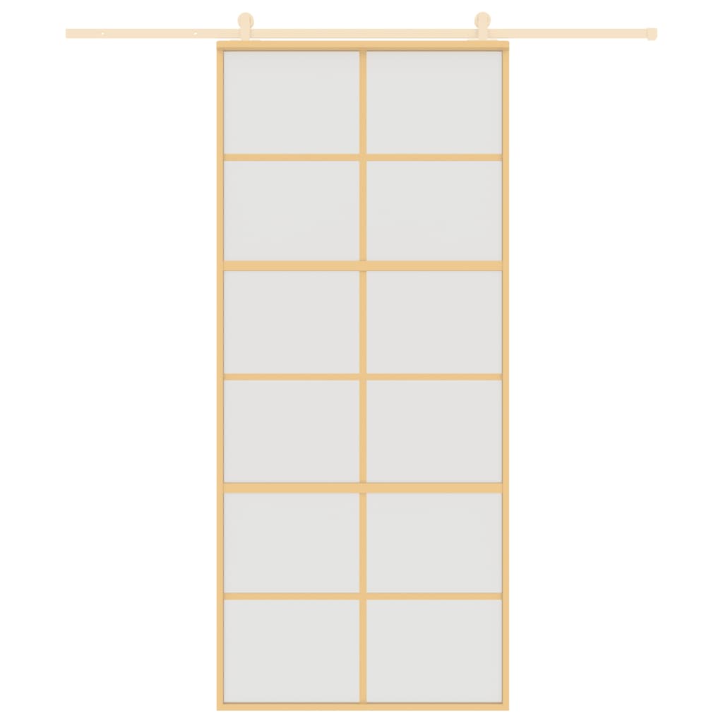 Schiebetür Golden 90x205 cm Matt ESG-Glas und Aluminium