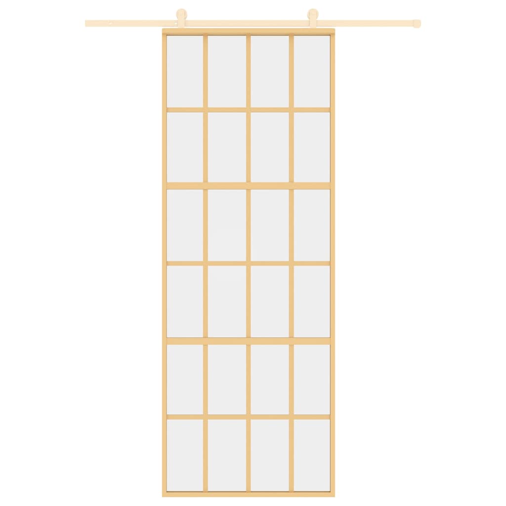 Schiebetür Golden 76x205 cm ESG-Klarglas und Aluminium