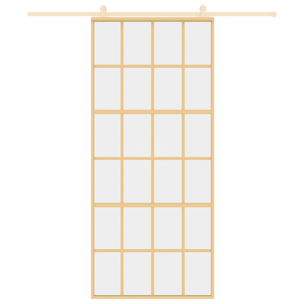 Schiebetür Golden 90x205 cm ESG-Klarglas und Aluminium