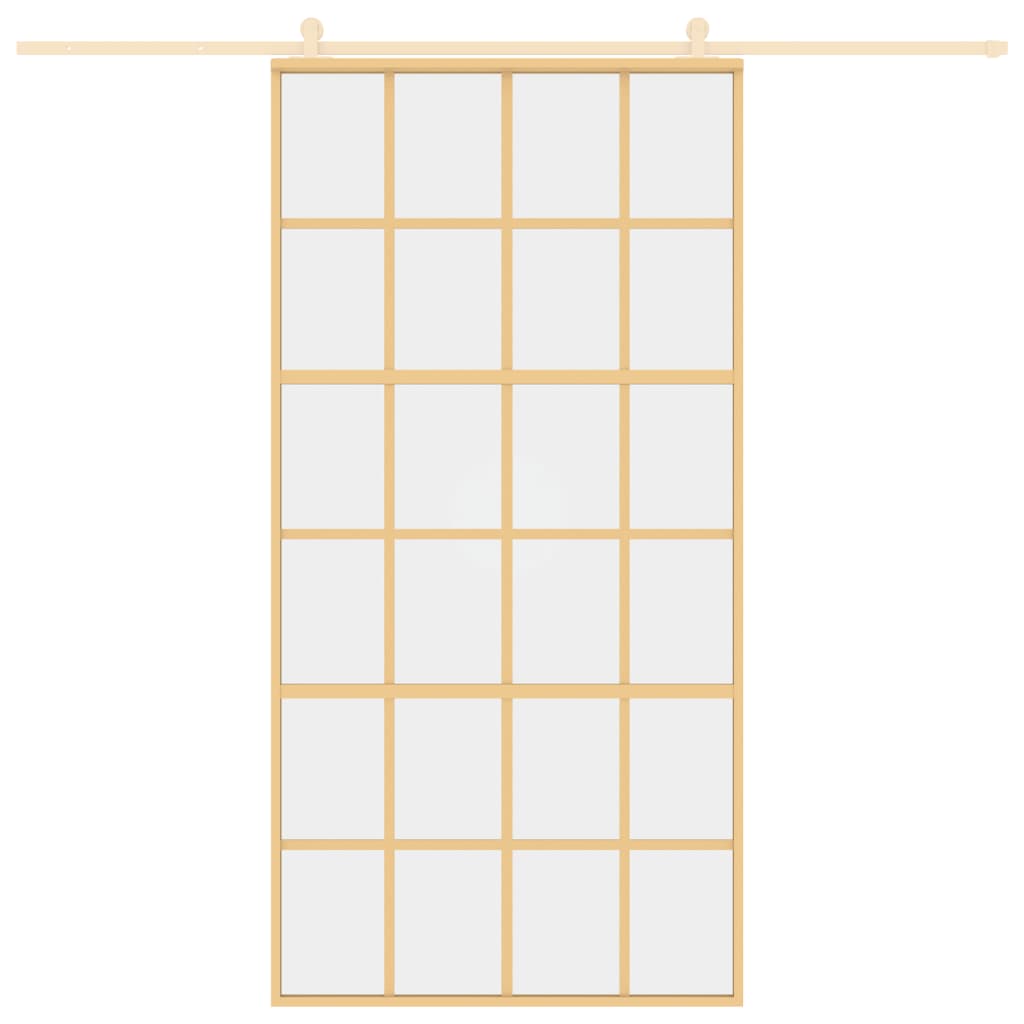 Schiebetür Golden 102,5x205 cm ESG-Klarglas und Aluminium