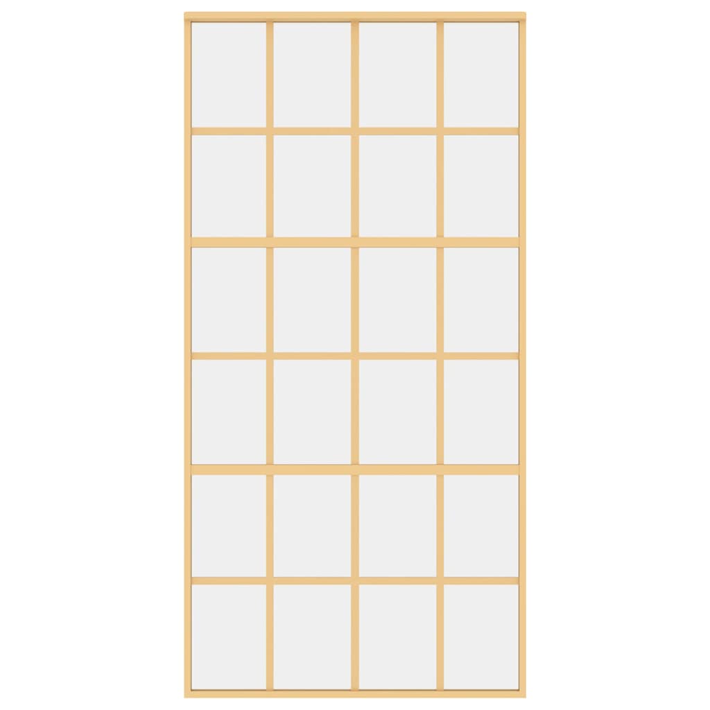 Schiebetür Golden 102,5x205 cm ESG-Klarglas und Aluminium