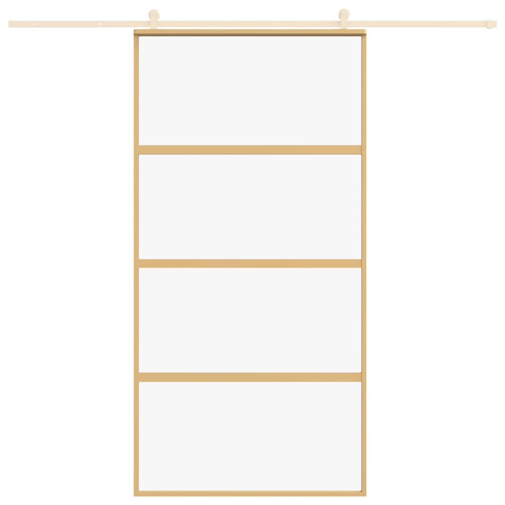 Schiebetür Golden 102,5x205 cm ESG-Klarglas und Aluminium