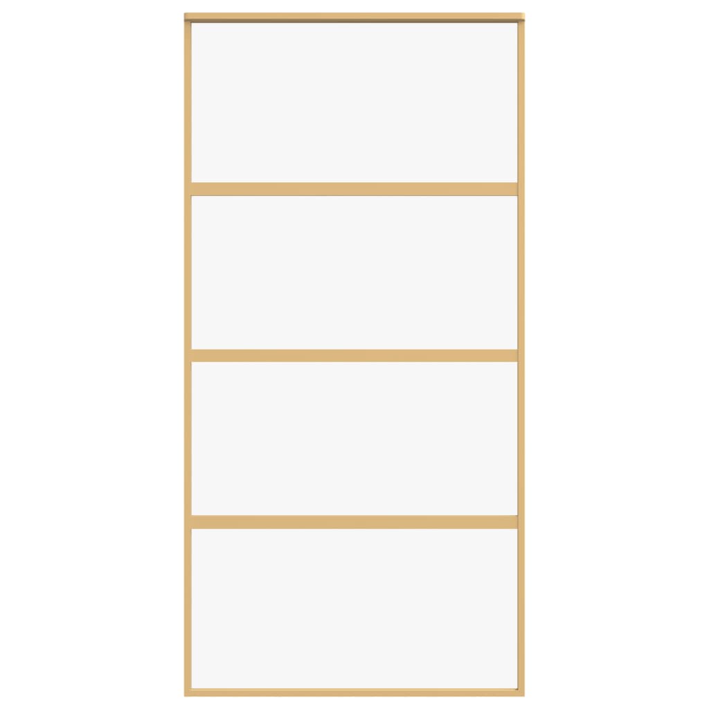 Schiebetür Golden 102,5x205 cm ESG-Klarglas und Aluminium