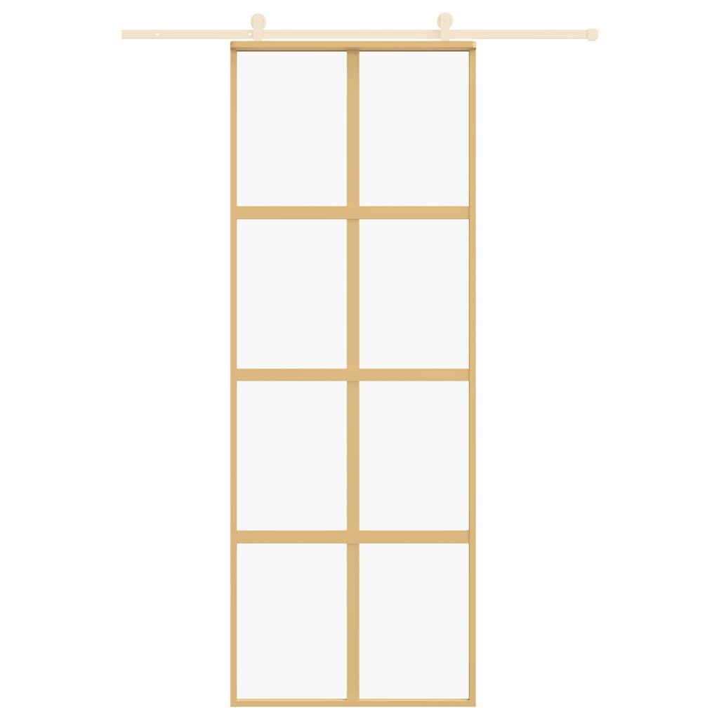 Schiebetür Golden 76x205 cm ESG-Klarglas und Aluminium