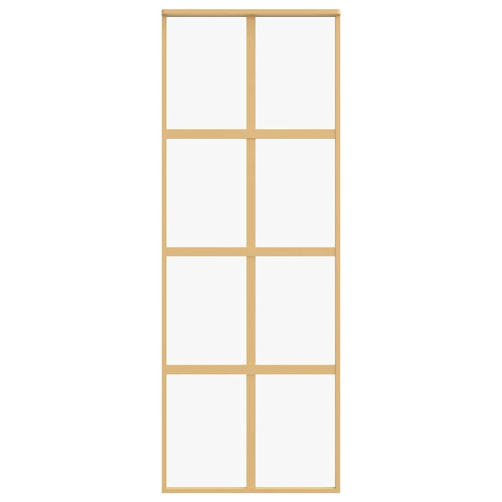 Schiebetür Golden 76x205 cm ESG-Klarglas und Aluminium