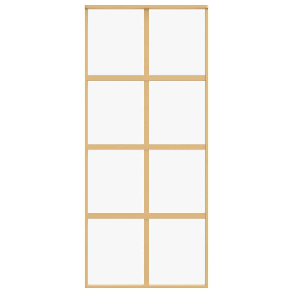 Schiebetür Golden 90x205 cm ESG-Klarglas und Aluminium