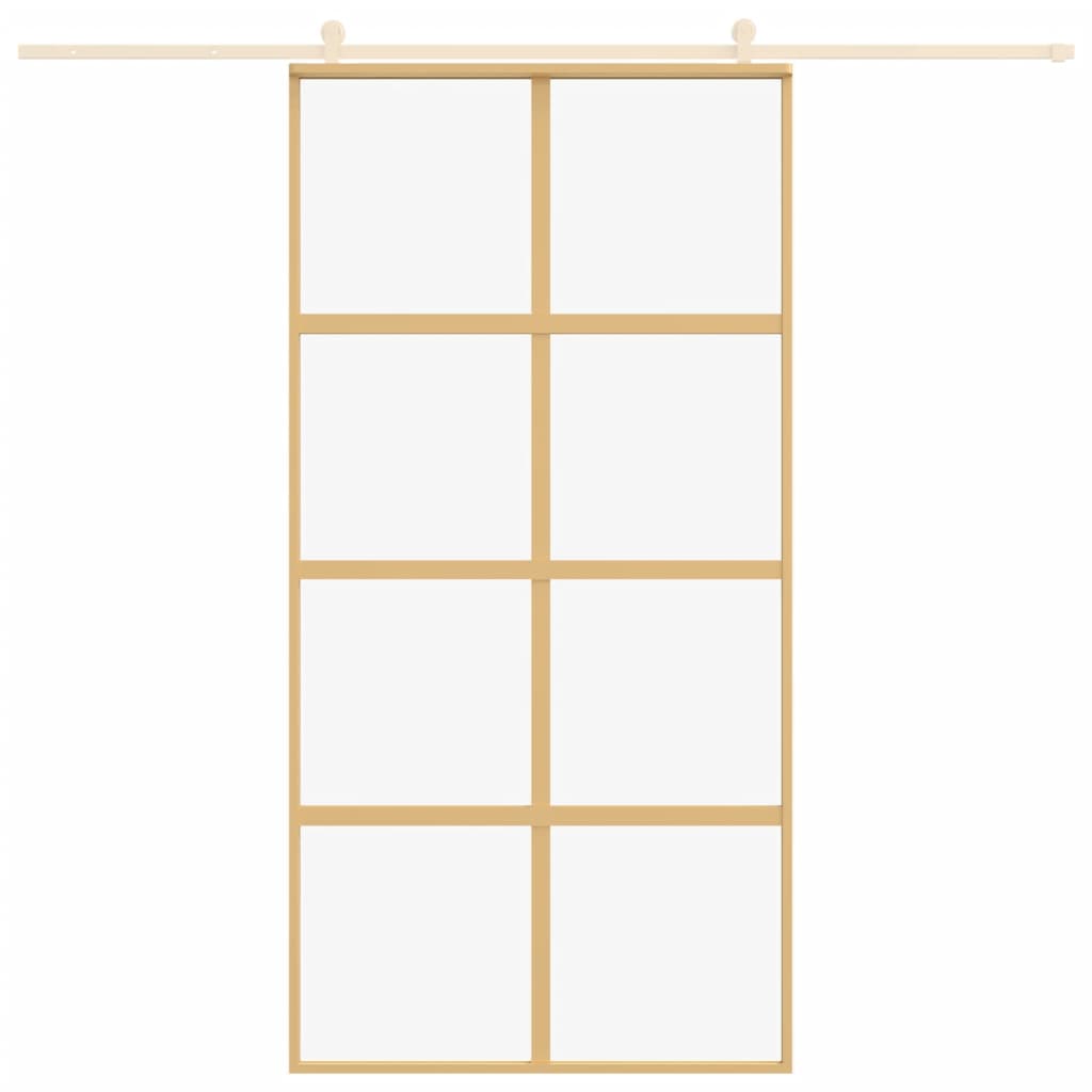 Schiebetür Golden 102,5x205 cm ESG-Klarglas und Aluminium