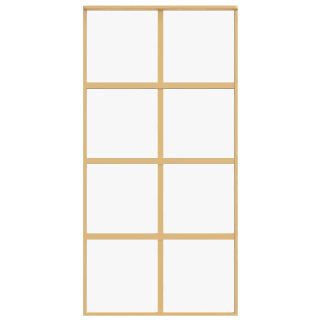 Schiebetür Golden 102,5x205 cm ESG-Klarglas und Aluminium