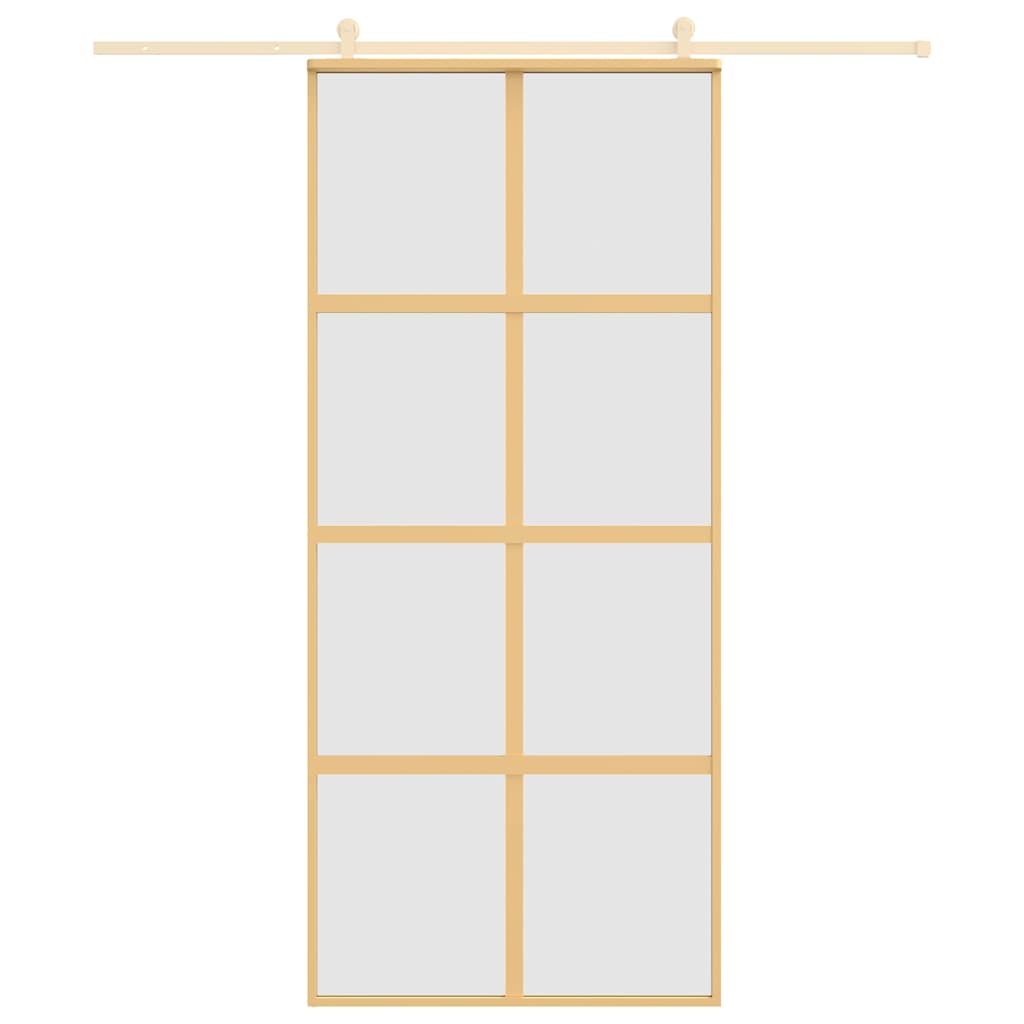 Schiebetür Golden 90x205 cm Matt ESG-Glas und Aluminium
