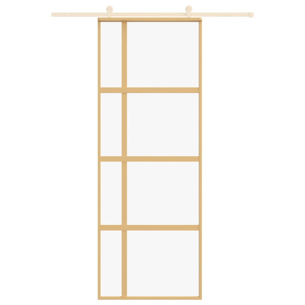 Schiebetür Golden 76x205 cm ESG-Klarglas und Aluminium