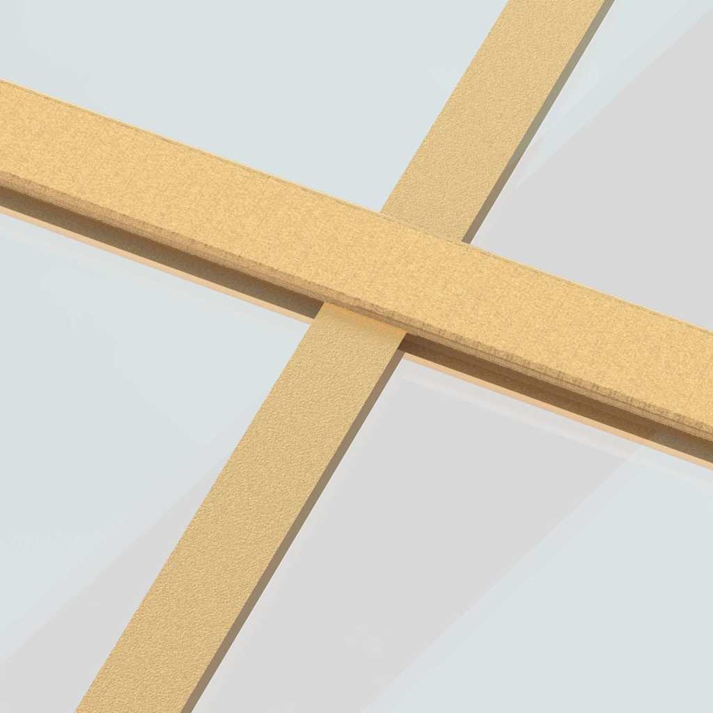 Schiebetür Golden 76x205 cm ESG-Klarglas und Aluminium